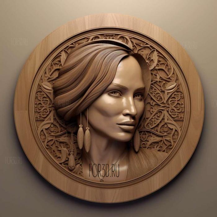 Jennifer Lopez 3 stl model for CNC